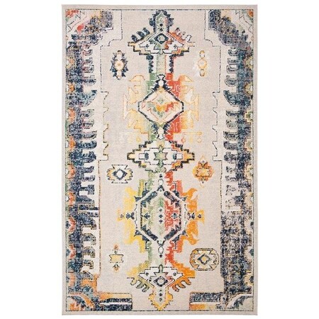 Safavieh 2 ft. 2 in. x 5 ft. Crystal Rectangle Power-Loomed Rug Light Gray & Orange CRS517F-25